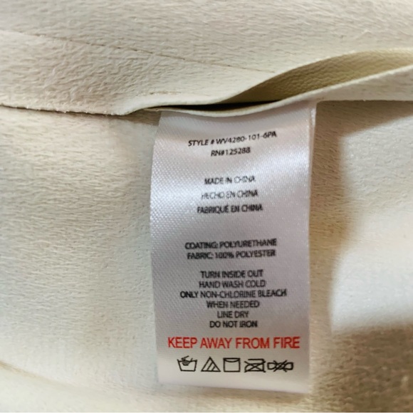 NWT Jason Wu Faux Leather Chic Party Pants High Waisted Slim Cream Color Medium - Picture 6 of 6